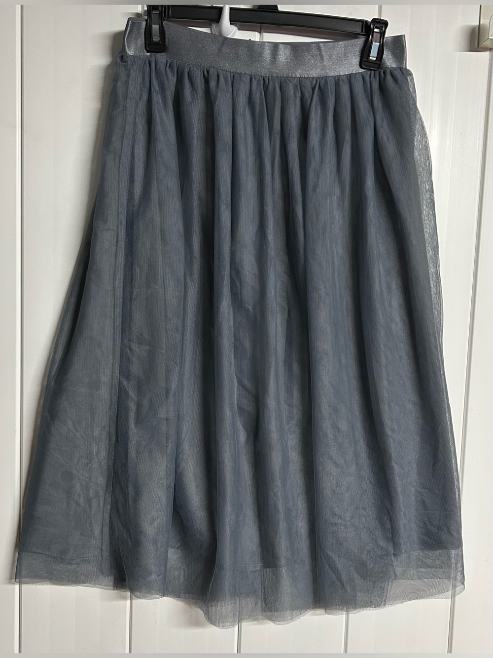 Cynthia Rowley Gray Tulle Midi Skirt